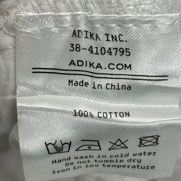 Adika Button Fly Crop Women's size M White Blue Denim jeans - Picture 3 of 4